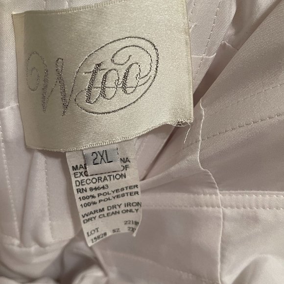 Wtoo beautiful White Gown size 2 extra long Debutante/Wedding/Quinceañera - Picture 6 of 13